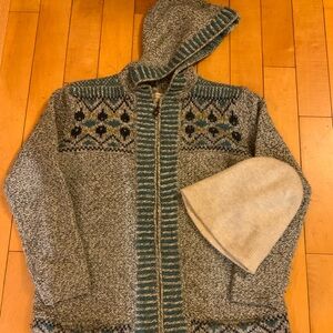 Royal Robbins Gray and Blue Patterned Cardigan